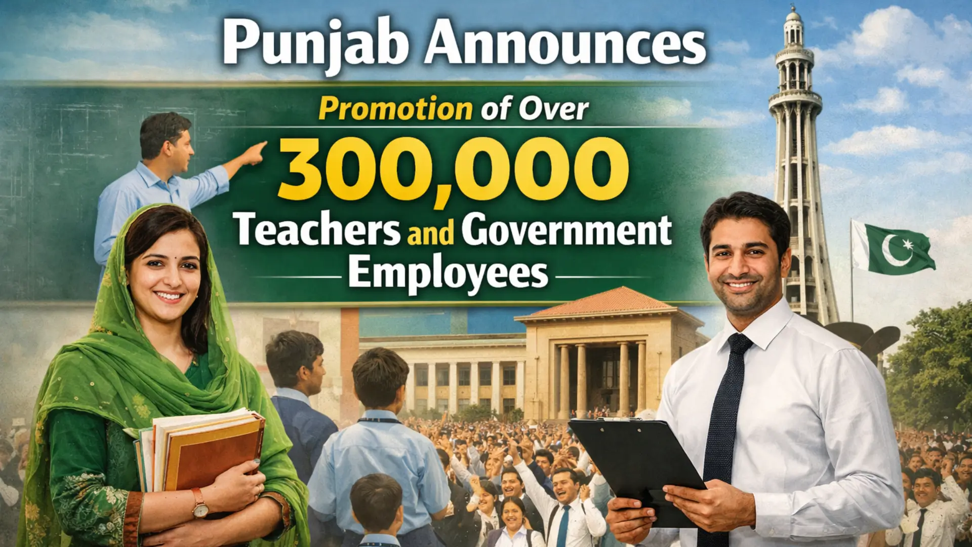 Punjab Announces Promotion of Over 300,000 Teachers and Government Employees