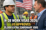 H-2B Work Visas 2026: US Approves 35,000 Extra Temporary Jobs